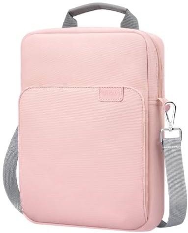 TiMOVO 9-11 Tablet Tasche mit Schultergurt, Rosa | Passend für iPad A16, iPad Air/Pro 11/10,9, Galaxy Tab A11 Plus, Hülle mit Mehreren Taschen, Tragegriff, Gepolsterter Schutz