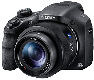 Sony Digitalkamera DSC-HX350 Bridge-Kamera mit 50-fach optischem Zoom (Exmor R Sensor, Carl Zeiss Vario-Sonnar Weitwinkelobjektiv 24-1200 mm, Full HD Video, 7,5 cm (3 Zoll) Display) schwarz