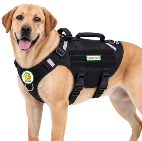 EpicRove Hundegeschirr für mittelgroße & große Hunde – Modell RoveVest Air, leicht & atmungsaktiv, verstellbar, ideal für Spaziergänge, Wandern & Outdoor-Abenteuer (L)