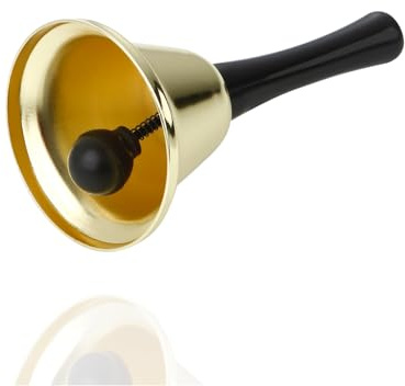 Glocke Gold als Weihnachtsmann Accessoire - Nikolausglocke & Weihnachtsglocke - extra lauter Klang - Weihnachtsmann & Nikolaus