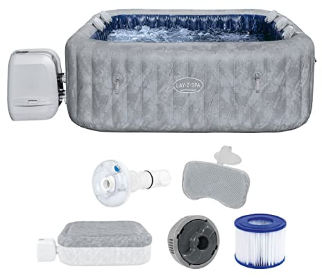 Bestway WLAN-Whirlpool San Francisco HydroJet Pro 7 Pers. 230 x 230 cm | 10 HydroJet-Düsen + 180 AirJet-Düsen mit App-Steuerung; Heizung bis 40 °C