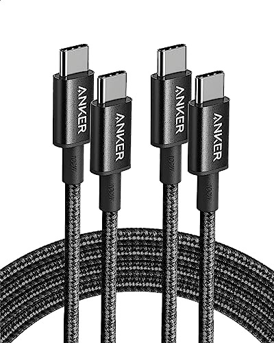 Anker USB C Kabel, [2 Stück 1,8m] 100W Schnellladekabel USB C auf USB C Kabel, PD 3.0 USB C Ladekabel für iPhone 17 Pro Max/16/15 Serie, Samsung Galaxy S26/S25, MacBook Pro/Air, iPad Pro/Air