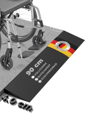 Rampe aus Gummi Auffahrrampe Bordsteinrampe Rollstuhlrampe Auffahrkeil Türschwellenrampe Schwellenrampe Auffahrhilfe Stufenrampe Höhe von 40 mm Kingpower