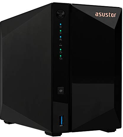 Asustor Drivestor 2 Pro AS3302T 2 Bay NAS Server - Netzwerkspeicher Gehäuse, Quad Core 1.4 Ghz CPU, 2,5 GbE Port, 2GB DDR4
