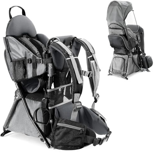 besrey Baby-Rucksacktrage für Wanderungen, Kleinkind-Rucksack mit Wickelunterlage und isoliertem Fach
