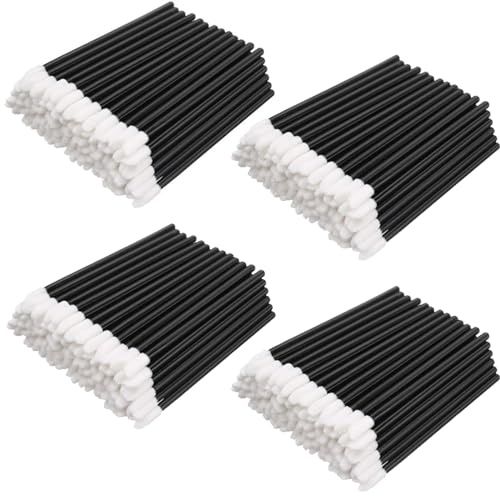 400 Stück Lippenpinsel, BetterJonny Make Up Lippenstift Pinsel Lipgloss Concealer Pinsel Lippenstift Stab Applikator Lippenapplikator Werkzeug für Perfekt Lippen Makeup (Schwarz)