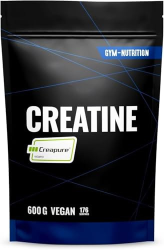 Creapure® Creatine Monohydrat Pulver 600g - Kreatin Monohydrat - Hochdosiert - Vegan - In Deutschland abgefüllt