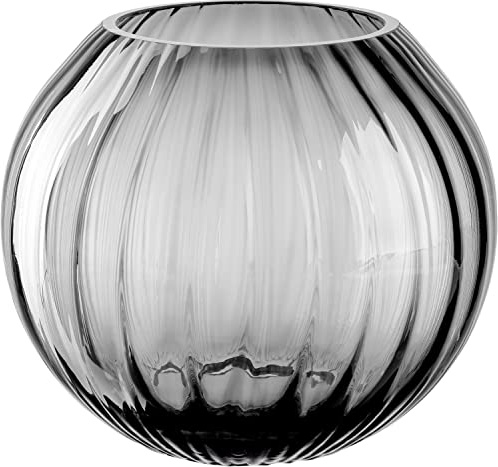 Leonardo Poesia Kugelvase, runde Fischglas-Förmiges Teelicht aus Glas, graues Dekoglas, 13 x 15 x 15 cm, 860 g, 1,4 l, 038939