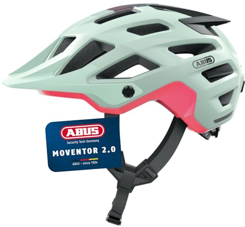 ABUS MTB-Helm Moventor 2.0 - komfortabler Fahrradhelm fürs Gelände - All-Mountain-Helm - für Damen und Herren - Mintgrün Matt, M