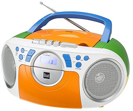 Dual P 70 Bunt • Kassettenradio mit CD • UKW-Radio • Boombox • CD-Player • Stereo Lautsprecher • AUX-Eingang • Netz- / Batteriebetrieb • Tragbar