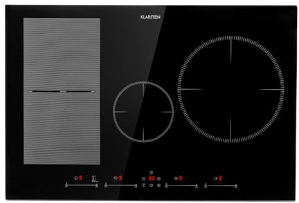 Klarstein Induktionskochfeld, Glaskeramik Kochfeld, Induktionskochfeld mit 4 Platten, mit Touch-Display, Digitalanzeige und Timer-Funktion, Schnelles Aufheizen, 7500 Watt