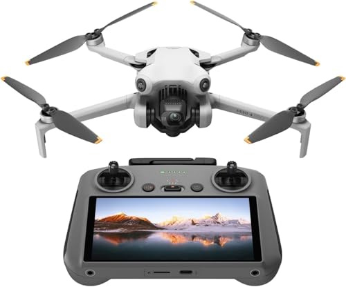 DJI Mini 4 Pro (DJI RC 2 Fernsteuerung), faltbare Mini-Drohne mit 4K-Kamera für Erwachsene, unter 249 g, 34 Minuten Flugzeit, 20 km Video-Übertragung, omnidirektionale Bilderkennung, Klasse-C0