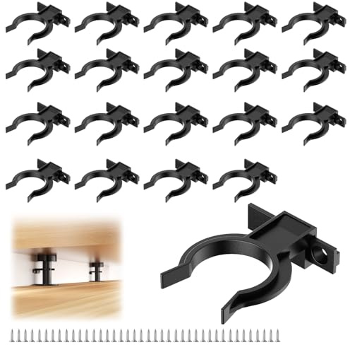 MOERDIFFER 20 Stück Sockelleisten Clips, Küchensockel Befestigung, Sockelleiste KüChe Clips Mit 50 Schrauben, Sockelblende Küche Mit Schraubendreher, Bad Sockelhalterunge FüR 28-32mm KüChenfüße