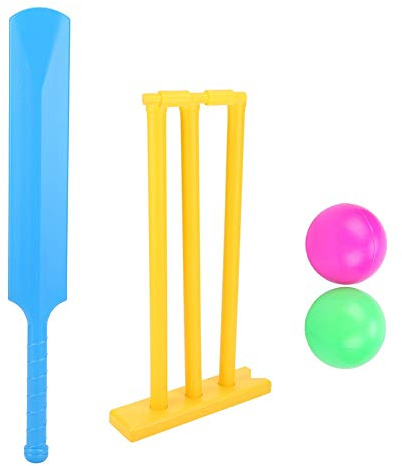 BSTCAR Kinder Cricket Set Plastik Cricketschläger Set Cricketschläger und Ball Strand Interaktives Spiel Wicket Stand Kit Sportspiel draußen drinnen
