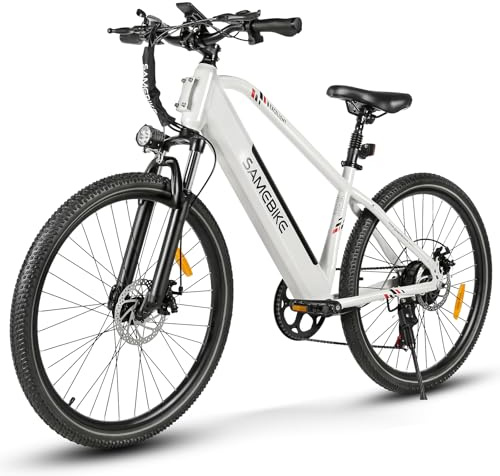 SAMEBIKE E Bike, 27,5Zoll E-Bike Herren Damen, 36V 15.6Ah Akku, Reichweite bis zu 80 KM, Offroad E-Mountainbike, 21 Gänge. RSA01 Men