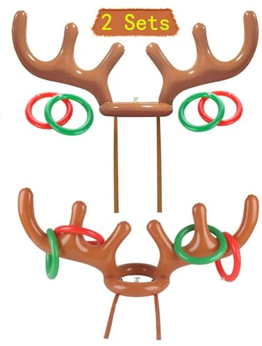 Aufblasbares Set Ringwurfspiel,Spaß Pool Spielzeug für Kinder,Ringwurfspiel Kinder Outdoor Ideal für Familie Schwimmbad Hawaii Party Zubehör Sommerparty Gartenspiele Party Requisiten Dekoration