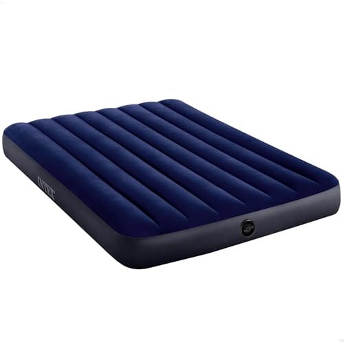 INTEX Dura-Beam Camping Matratze für 2 Person Luftbett 137 x 191 x 25 cm max. 272KG – Gästebett aufblasbares Bett Campingbett , Fiber-Tech-Technologie (64758)