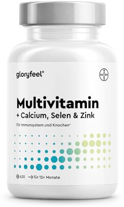 Multivitamin Tabletten - wertvolle Mineralstoffe & alle A-Z Nährstoffe im Komplex - über 1 Jahr Vorrat - 450 kleine, leicht zu schluckende Tabletten - Immun-Support* - 100% laborgeprüft - Multipack