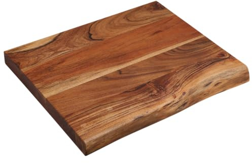 KESPER | Schneide- und Tranchierbrett, Material: Akazienholz, Maße: 48 x 36-38 x 4 cm, Farbe: Braun, Natur | 29751
