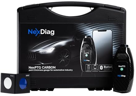 NexPTG Pro Carbon Lackmessgerät Auto mit App für iOS & Android| Professionelles lackdickenmessgerät & Lackprüfgerät | Lackmessgerät | Lackschichtmessung App