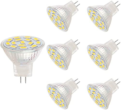 VINBE MR11 LED-Glühbirnen, 12 V 3.5 W MR11-Glühbirnen gleich 25–35 W Halogen-Spot-Lampen, GU4.0-Sockel, warmweiß (3000 K, 6 Stück)