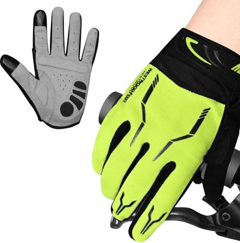 Westwood Fox WFX Fahrradhandschuhe Vollfinger Mountainbike Handschuhe Touchscreen MTB Handschuhen Gepolstert Anti-Rutsch MTB Rennrad Sport Hándschuh für Damen und Herren