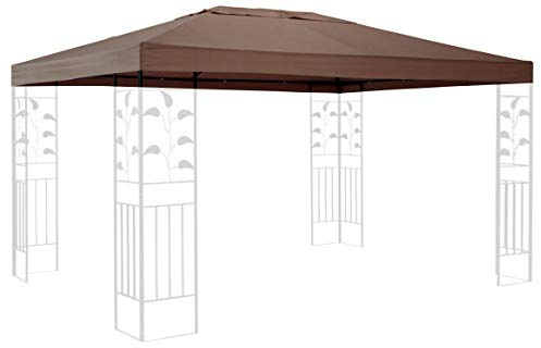 QUICK STAR Ersatzdach für Rank Pavillon 3x4m Taupe Ersatzbezug Pavillondach