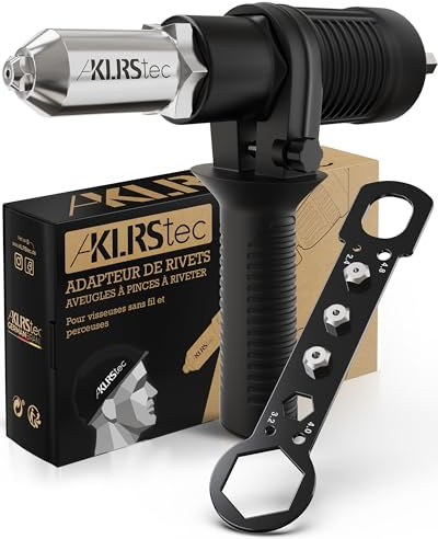 KLRStec® Nietenzangen-Blindnietadapter – Nietaufsatz für Akkuschrauber und Bohrmaschinen