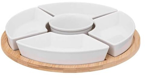 Secret de gourmet - Aperitiv-Set Bambus WH rund 6P