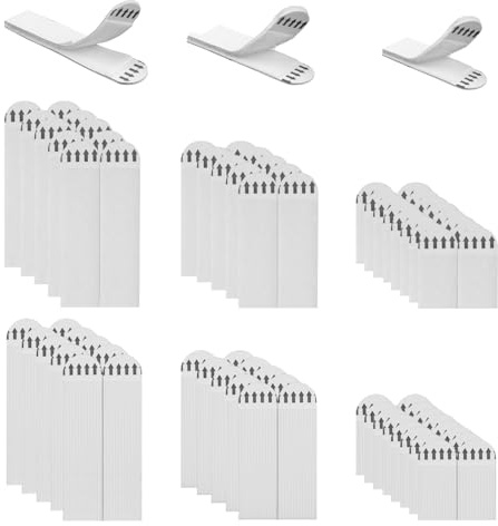 36 Paar Selbstklebend Poster Strips, 72 Streifen Bildaufhänger Klebeband | Bilder Montage Strips Rückstandsfreies, Bilder Montagestreifen Klebeband, Klebestreifen zum Aufhängen, für Rahmen Spiegel