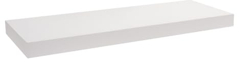 Velano - Bücherregal Wand - Wandregal 59,5x23,5 cm - Regal - Schweberegal - Hängeregal - Regalbrett - Weiß - Küchenregal - Bücherregal Kinder - Deko Wohnzimmer - Gewürzregal