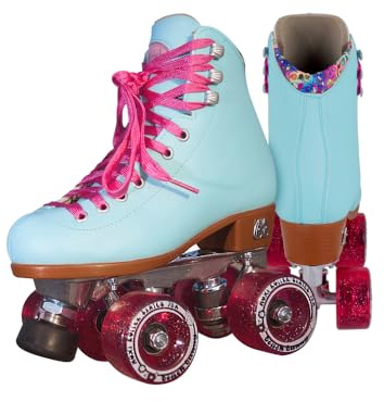 Moxi Skates - Strandhäschen - Modische Damen Rollschuhe | Blauer Himmel | Größe 5
