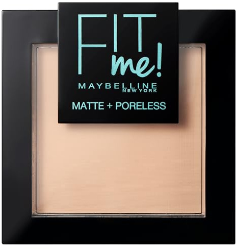 Maybelline New York Puder, Mattierend, porenverfeinernd und langanhaltend, Fit Me! Matte + Poreless, Nr. 105 Natural