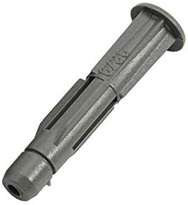 500 Stück/Dübel/Durchmesser - 6 x 36mm - Länge Universaldübel mit Kragen/Spreizdübel/Allzweckdübel/Material: Kunststoff