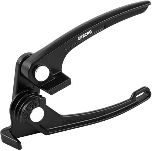 TECPO Rohr-Biegezange für Brems- & Kraftstoffleitungen, für Alu-, Kupfer-, Messing- & Weichstahlrohre, Ø 3mm, 4,75mm, 6mm, Biegeradius ca. 15mm, Biegungen bis zu 90°, kompakt für Einsatz am Fahrzeug