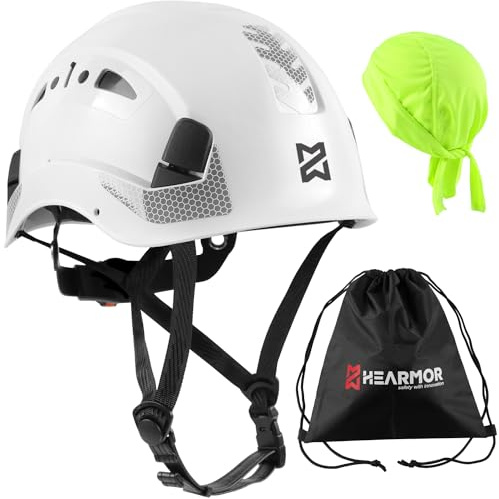HEARMOR Höhenarbeiten Industriehelm Erwachsene Bauhelm ABS Schutzhelm Zertifizierung EN12492 Bestanden EN397 Stoßdämpfung und Eindringfestigkeit Test Bauarbeiterhelm Sicherheitshelm