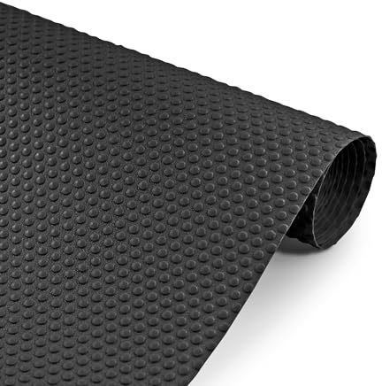 Decomira Schubladenmatte zuschneidbar 30x500 cm | Abwaschbare Schrank-Folie oder Anti-Rutsch-Matte Schubladen, Kühlschrank oder Regal | Als Unterlage für Küche oder Organizer | Schwarz