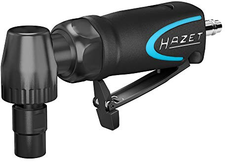 HAZET Mini Stabschleifer, abgewinkelt 9032M-5, Länge 126 mm, 18000 U/min | Länge 126 mm, Betriebsdruck 6.3 bar, 480 g, Schalldruckpegel 81.9 dB(A) Lp A, Luftbedarf 84 l/min, Drehzahl max 18000 upm