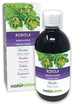 Rosenwurz (Rhodiola rosea oder Sedum roseum) Wurzeln Alkoholfreier Urtinktur Naturalma - Flüssig-Extrakt Tropfen 500 ml - Nahrungsergänzungsmittel - Veganer