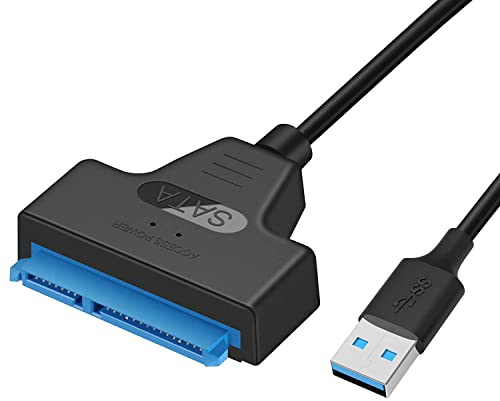 Unnderwiss kabel adapter Sata to usb Kompatibel mit externen und internen Festplatten SSD/HDD 2.5 Zoll Adapter Kompatibel mit Windows, Mac und Linux Betriebssystemen