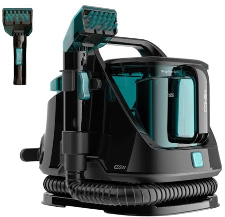 Cecotec Polsterstaubsauger Conga 5000 Carpet&Spot Clean XXL. 650 W, Zwei Tanks, einer für sauberes Wasser und einer für schmutziges Wasser, Wassersprüher und 11 kPa Saugleistung