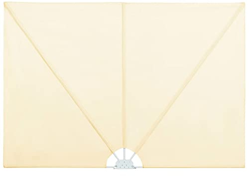 vidaXL Seitenfächer Terrasse 400x200cm Creme Balkonfächer Seitenmarkise Garten