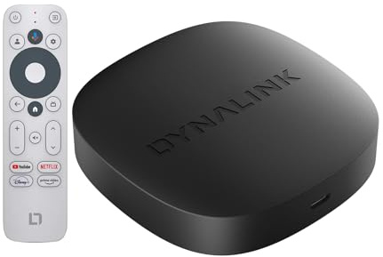 Google TV Box - 4K Smart TV Box HDR10+ UHD, Dolby Audio, Unterstützung Google/Netflix Zertifiziert, AV1, 2GB+16GB, 2.4G+5G WiFi, BT5.0, Streaming Media Player, Sprachassistent, Screen Mirror