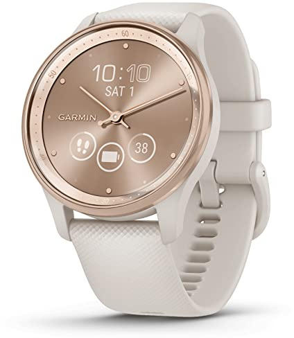 Garmin vívomove Trend – Hybrid-Smartwatch mit analogen Zeigern und Touchdisplay, Fitness-/Gesundheitsfunktionen, Schlafanalyse, GarminPay, Benachrichtigungen und bis zu 5 Tage Akkulaufzeit