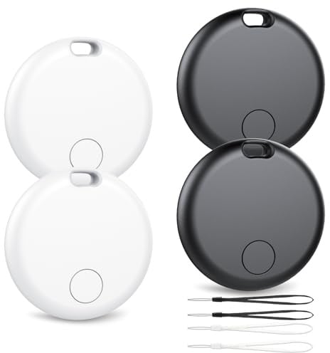 Smart Tracker Tag Android, Bluetooth Schlüsselfinder kompatibel mit Google Find Hub (NUR Android), Air Tracker Tag Schlüsselanhänger für Koffer, Schlüssel, Gepäck (4er-Pack)