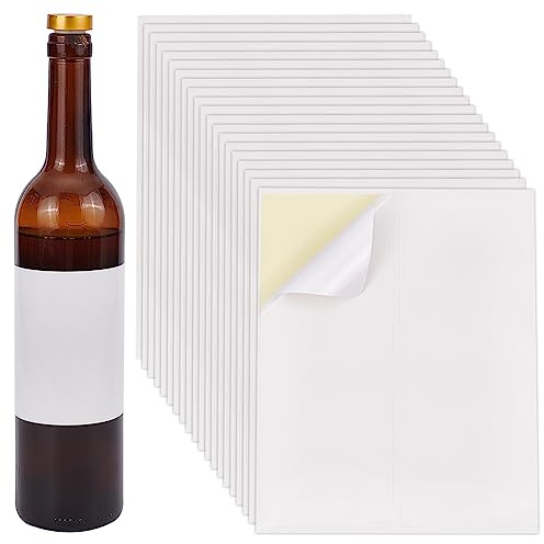 PH PandaHall 20 Blatt/80 Stück Selbstklebende Weinetiketten Weinflaschenetiketten Individuelle Weinetikettenaufkleber Flaschenetiketten Weiße Leere Etikettenaufkleber Für Wein Hochzeit Verlobung