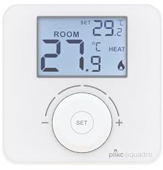 Plikc plikc PLK267690 Digitaler Raumthermostat, batteriebetrieben, Weiß