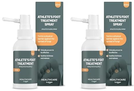 Healthcare By Amazon Fußpilz Spray, 50 ml (Packung mit 2) (zuvor Amazon Basic care) – Die Verpackung kann variieren