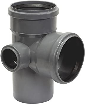 KNM Trade HT-Abzweig DN110/50/110 Mehrwege-Abfluss Links | Polypropylen, hohe Temperaturbeständigkeit, häusliche Abwassersysteme