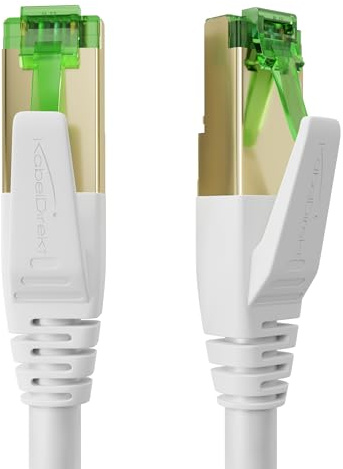 KabelDirekt – Cat 7 Netzwerkkabel, bruchfest – 30m – 10 Gigabit LAN Kabel & Ethernet Kabel, erhältlich in 0,25-30m (Patchkabel für Highspeed-Netzwerke, PC, Switch/Router/Modem, RJ45, weiß)